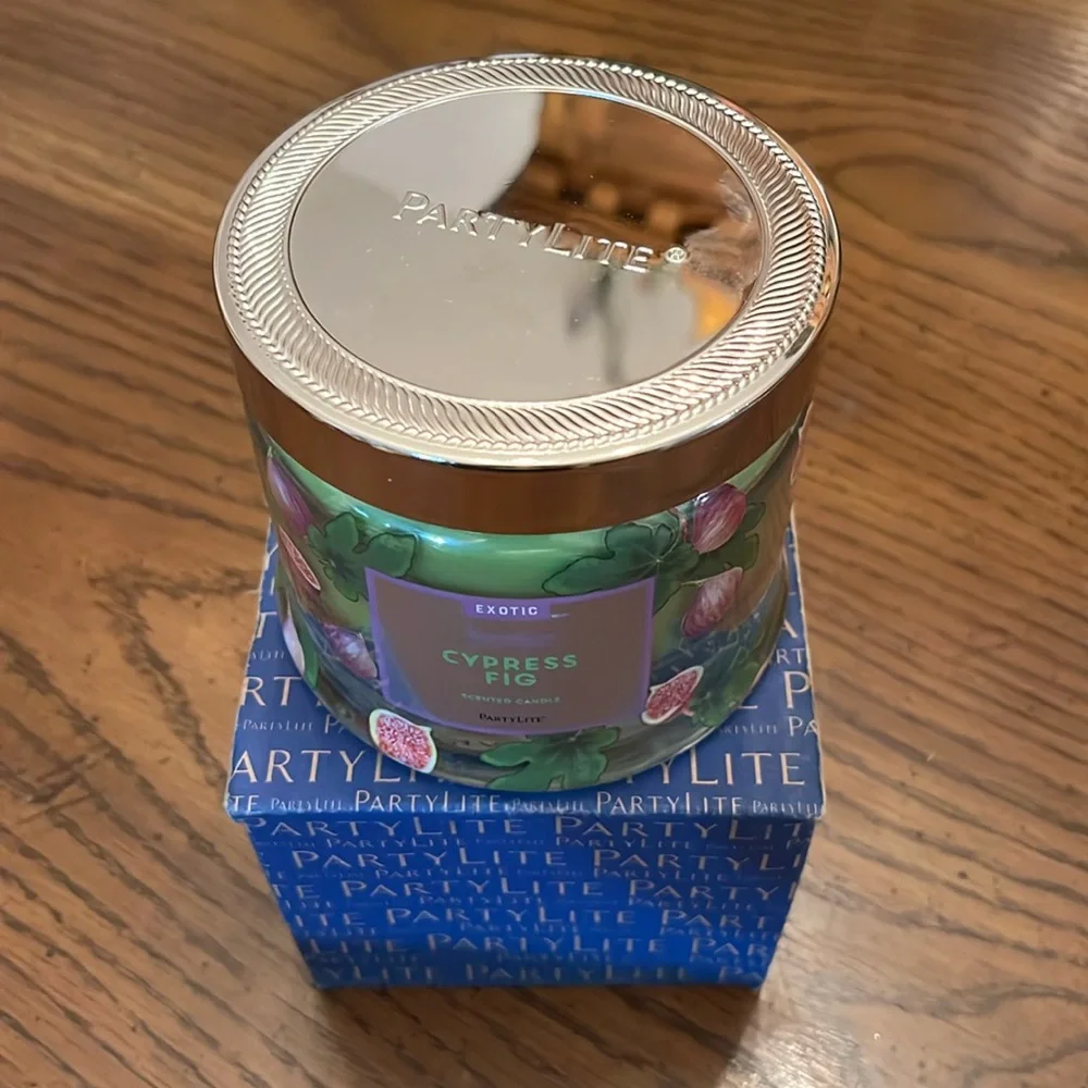 PartyLite Cypress Fig‎ candle, new in box